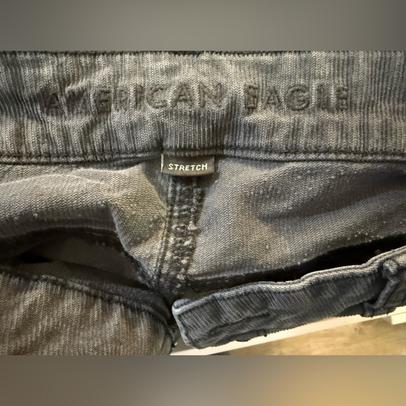 American Eagle Corduroy Pants Gray Super Hi-Rise Flare Leg Button Fly 10 Short - Picture 7 of 9